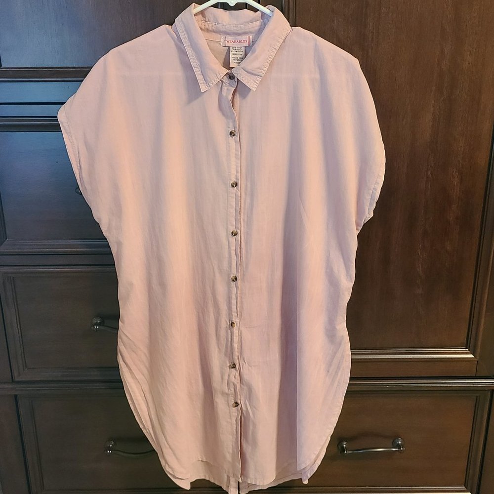 Women’s Wearables XCVI Brick Pink Shirt – Size L